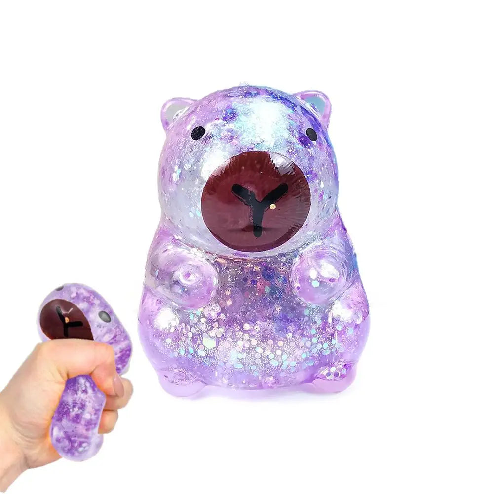 Glitter Gummy Bear Squishy Toy – Slow Rising Stress Relief Fidget | Wahooly Glitter Gummy Bear Squishy Toy – Slow Rising Squeeze Fidget for Stress & Anxiety Relief | 4 Colors