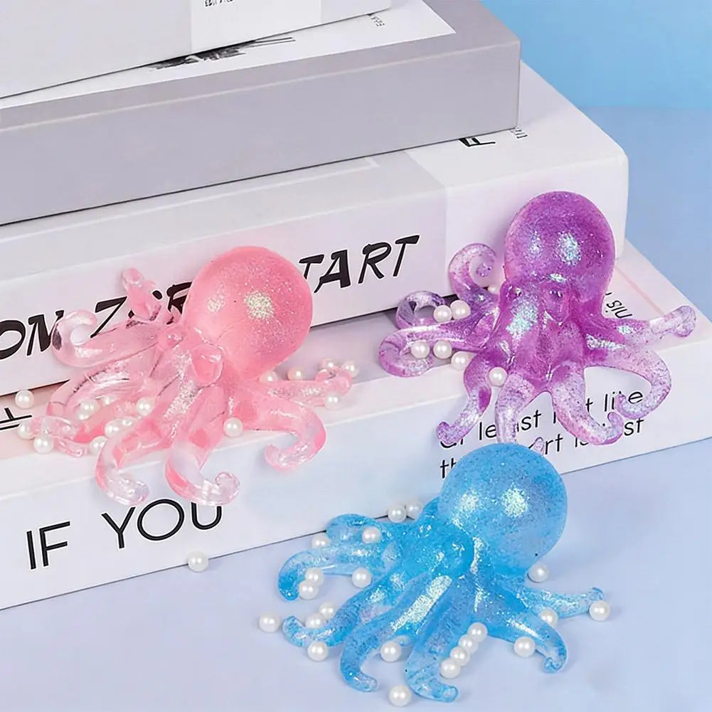 Glitter Octopus Squishy Toy | Slow-Rise Fidget Stress Ball for Kids & Adults Glitter Octopus Squishy Toy — Slow-Rise Fidget Stress Ball for Kids & Adults