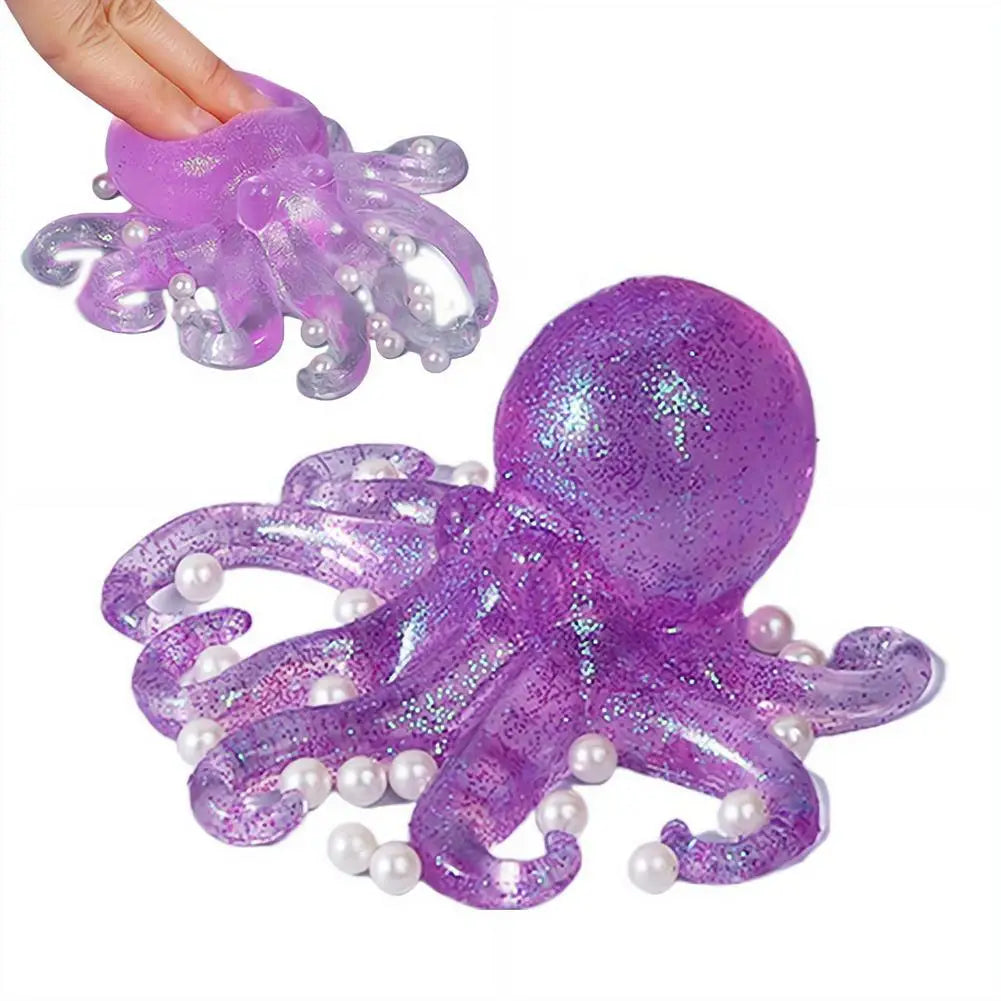 Glitter Octopus Squishy Toy | Slow-Rise Fidget Stress Ball for Kids & Adults Glitter Octopus Squishy Toy — Slow-Rise Fidget Stress Ball for Kids & Adults