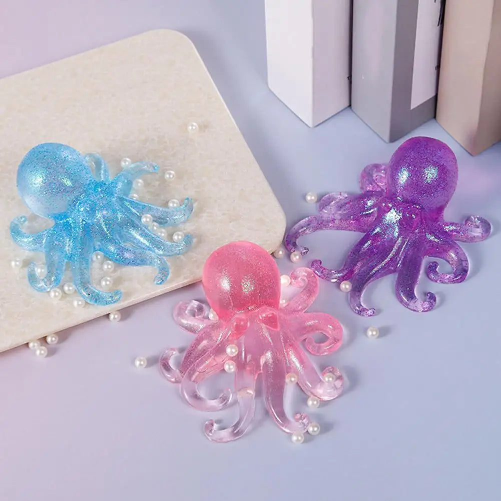 Glitter Octopus Squishy Toy | Slow-Rise Fidget Stress Ball for Kids & Adults Glitter Octopus Squishy Toy — Slow-Rise Fidget Stress Ball for Kids & Adults