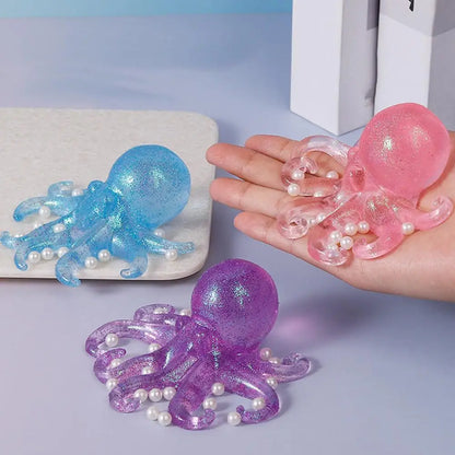 Glitter Octopus Squishy Toy | Slow-Rise Fidget Stress Ball for Kids & Adults Glitter Octopus Squishy Toy — Slow-Rise Fidget Stress Ball for Kids & Adults