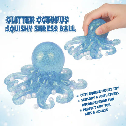 Glitter Octopus Squishy Toy | Slow-Rise Fidget Stress Ball for Kids & Adults Glitter Octopus Squishy Toy — Slow-Rise Fidget Stress Ball for Kids & Adults