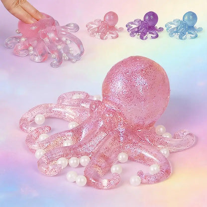 Glitter Octopus Squishy Toy | Slow-Rise Fidget Stress Ball for Kids & Adults Glitter Octopus Squishy Toy — Slow-Rise Fidget Stress Ball for Kids & Adults
