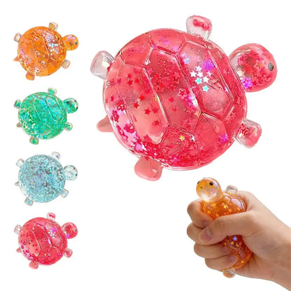Glitter Star Turtle Squishy Fidget Toy | Squeeze Stress Relief for Kids & Adults Glitter Star Turtle Squishy Fidget Toy — Transparent Squeeze Stress Relief for Kids & Adults