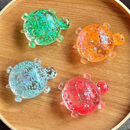 Glitter Star Turtle Squishy Fidget Toy | Squeeze Stress Relief for Kids & Adults Glitter Star Turtle Squishy Fidget Toy — Transparent Squeeze Stress Relief for Kids & Adults