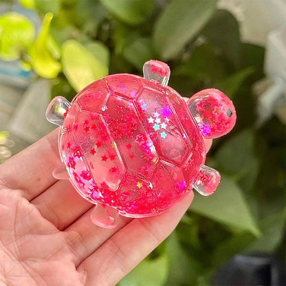 Glitter Star Turtle Squishy Fidget Toy | Squeeze Stress Relief for Kids & Adults Glitter Star Turtle Squishy Fidget Toy — Transparent Squeeze Stress Relief for Kids & Adults
