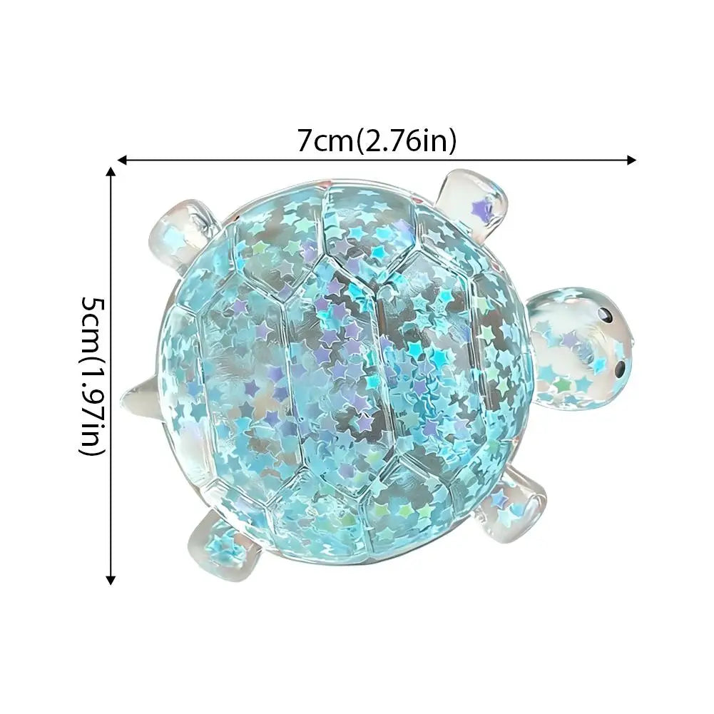 Glitter Star Turtle Squishy Fidget Toy | Squeeze Stress Relief for Kids & Adults Glitter Star Turtle Squishy Fidget Toy — Transparent Squeeze Stress Relief for Kids & Adults