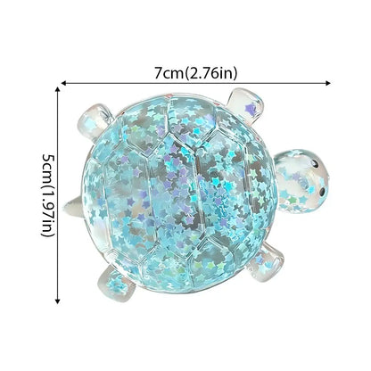 Glitter Star Turtle Squishy Fidget Toy | Squeeze Stress Relief for Kids & Adults Glitter Star Turtle Squishy Fidget Toy — Transparent Squeeze Stress Relief for Kids & Adults