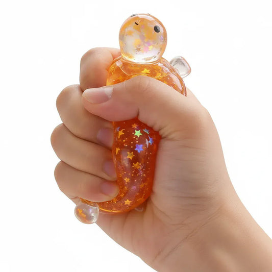 Glitter Star Turtle Squishy Fidget Toy | Squeeze Stress Relief for Kids & Adults Glitter Star Turtle Squishy Fidget Toy — Transparent Squeeze Stress Relief for Kids & Adults
