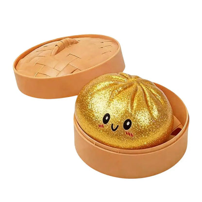Glitter Steamed Bun Squishy Toy – Cute Squeeze Fidget for Stress Relief | Wahooly Glitter Steamed Bun Squishy Toy – Cute Soft Squeeze Fidget for Stress Relief, Desk Decor & Gifting