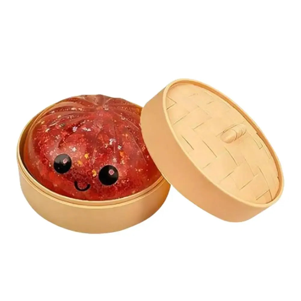 Glitter Steamed Bun Squishy Toy – Cute Squeeze Fidget for Stress Relief | Wahooly Glitter Steamed Bun Squishy Toy – Cute Soft Squeeze Fidget for Stress Relief, Desk Decor & Gifting