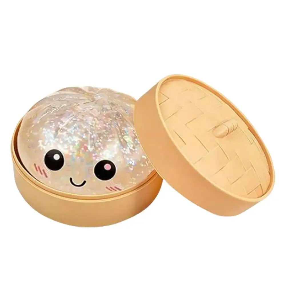 Glitter Steamed Bun Squishy Toy – Cute Squeeze Fidget for Stress Relief | Wahooly Glitter Steamed Bun Squishy Toy – Cute Soft Squeeze Fidget for Stress Relief, Desk Decor & Gifting