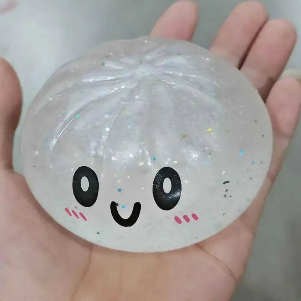Glitter Steamed Bun Squishy Toy – Cute Squeeze Fidget for Stress Relief | Wahooly Glitter Steamed Bun Squishy Toy – Cute Soft Squeeze Fidget for Stress Relief, Desk Decor & Gifting