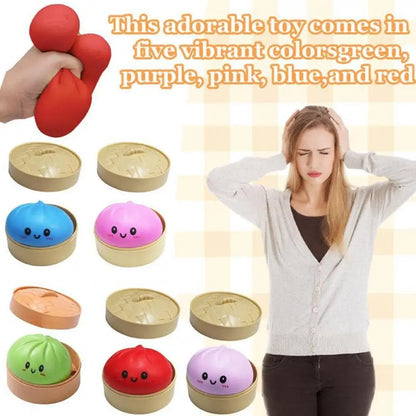 Glitter Steamed Bun Squishy Toy – Cute Squeeze Fidget for Stress Relief | Wahooly Glitter Steamed Bun Squishy Toy – Cute Soft Squeeze Fidget for Stress Relief, Desk Decor & Gifting