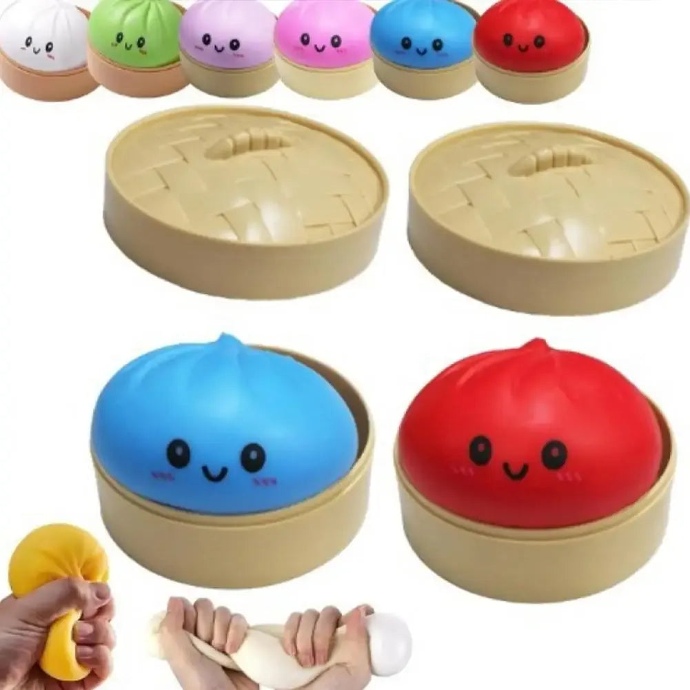 Glitter Steamed Bun Squishy Toy – Cute Squeeze Fidget for Stress Relief | Wahooly Glitter Steamed Bun Squishy Toy – Cute Soft Squeeze Fidget for Stress Relief, Desk Decor & Gifting