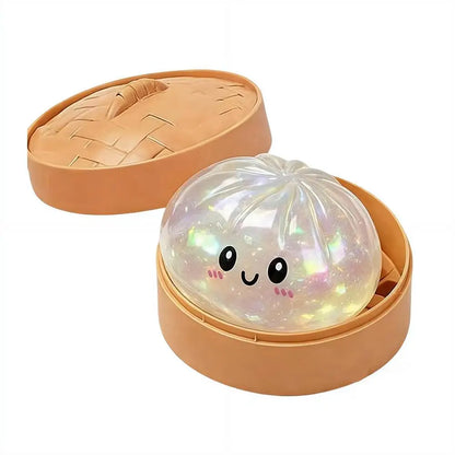 Glitter Steamed Bun Squishy Toy – Cute Squeeze Fidget for Stress Relief | Wahooly Glitter Steamed Bun Squishy Toy – Cute Soft Squeeze Fidget for Stress Relief, Desk Decor & Gifting