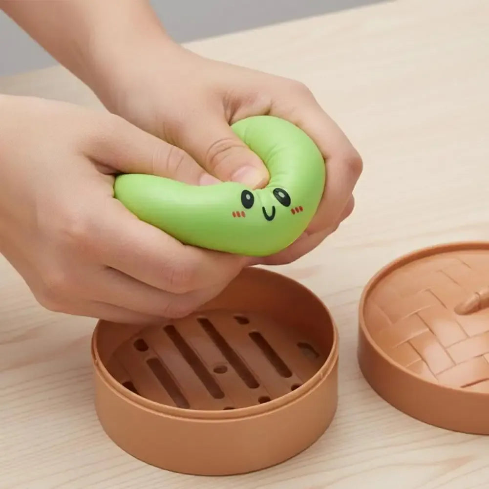 Glitter Steamed Bun Squishy Toy – Cute Squeeze Fidget for Stress Relief | Wahooly Glitter Steamed Bun Squishy Toy – Cute Soft Squeeze Fidget for Stress Relief, Desk Decor & Gifting