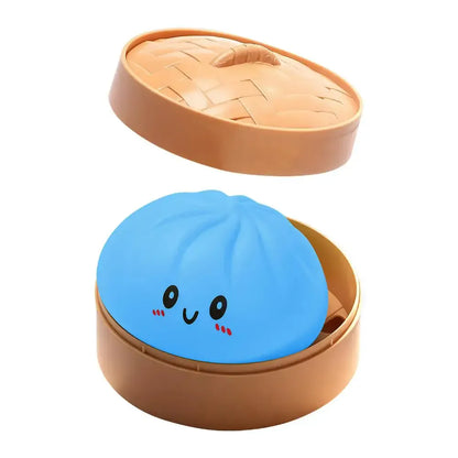 Glitter Steamed Bun Squishy Toy – Cute Squeeze Fidget for Stress Relief | Wahooly Glitter Steamed Bun Squishy Toy – Cute Soft Squeeze Fidget for Stress Relief, Desk Decor & Gifting