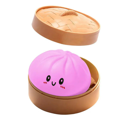 Glitter Steamed Bun Squishy Toy – Cute Squeeze Fidget for Stress Relief | Wahooly Glitter Steamed Bun Squishy Toy – Cute Soft Squeeze Fidget for Stress Relief, Desk Decor & Gifting