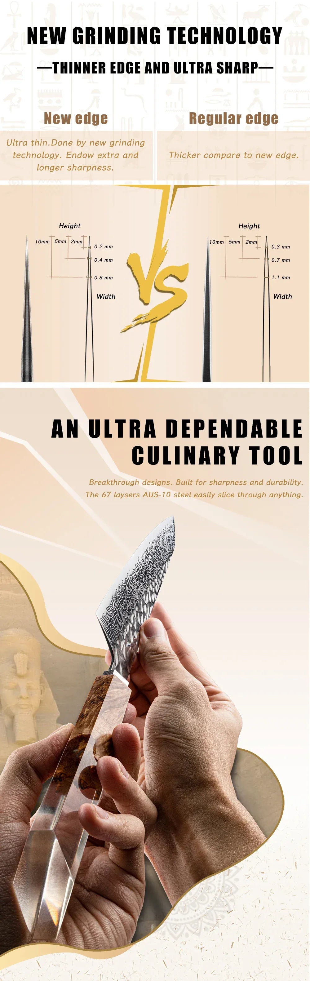 Grandsharp 8 Inch Chef Knife 67 Layers damascus Steel AUS-10 Kitchen Knife Vegetables Fruit Slicer kiritsuke Knives Cooking Tool Grandsharp 8 Inch Chef Knife 67 Layers damascus Steel AUS-10 Kitchen Knife Vegetables Fruit Slicer kiritsuke Knives Cooking Tool