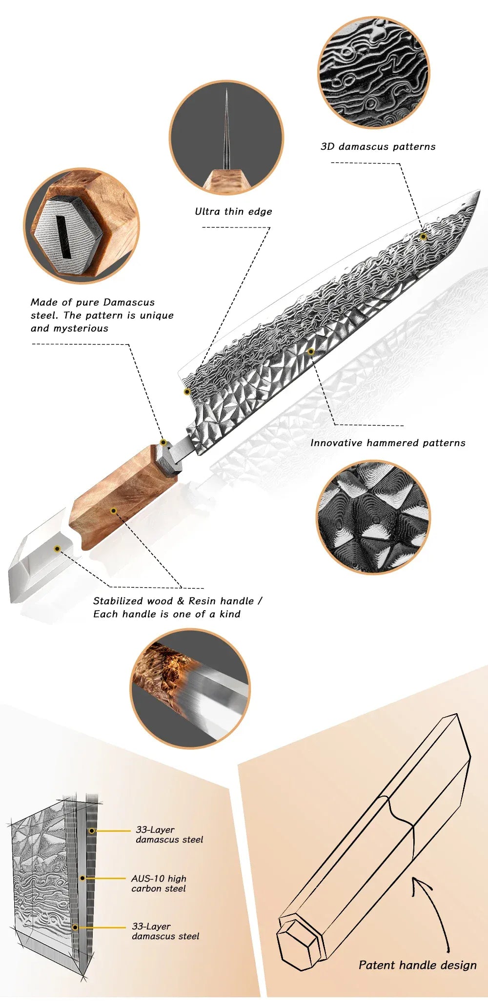 Grandsharp 8 Inch Chef Knife 67 Layers damascus Steel AUS-10 Kitchen Knife Vegetables Fruit Slicer kiritsuke Knives Cooking Tool Grandsharp 8 Inch Chef Knife 67 Layers damascus Steel AUS-10 Kitchen Knife Vegetables Fruit Slicer kiritsuke Knives Cooking Tool