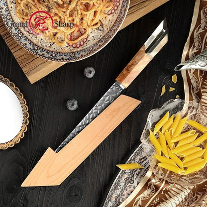 Grandsharp 8 Inch Chef Knife 67 Layers damascus Steel AUS-10 Kitchen Knife Vegetables Fruit Slicer kiritsuke Knives Cooking Tool Grandsharp 8 Inch Chef Knife 67 Layers damascus Steel AUS-10 Kitchen Knife Vegetables Fruit Slicer kiritsuke Knives Cooking Tool