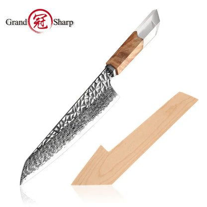 Grandsharp 8 Inch Chef Knife 67 Layers damascus Steel AUS-10 Kitchen Knife Vegetables Fruit Slicer kiritsuke Knives Cooking Tool Grandsharp 8 Inch Chef Knife 67 Layers damascus Steel AUS-10 Kitchen Knife Vegetables Fruit Slicer kiritsuke Knives Cooking Tool