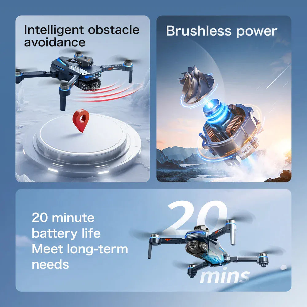GT8 Brushless Drone 4K/6K/8K Camera - Obstacle Avoidance & Screen Controller GT8 Drone 6K /8K HD Camera Obstacle Avoidance Aerial Photography Brushless Drone with Screen Foldable RC Drone four-axis Drone