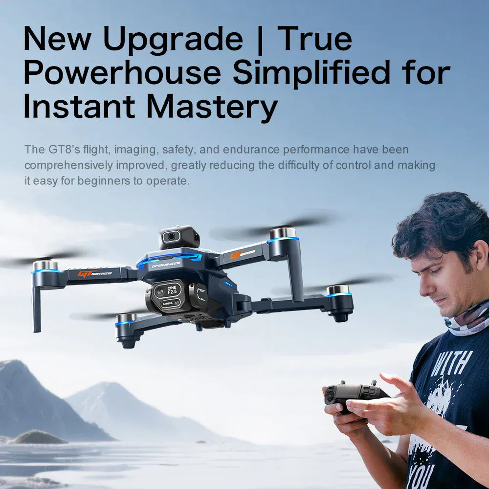 GT8 Brushless Drone 4K/6K/8K Camera - Obstacle Avoidance & Screen Controller GT8 Drone 6K /8K HD Camera Obstacle Avoidance Aerial Photography Brushless Drone with Screen Foldable RC Drone four-axis Drone