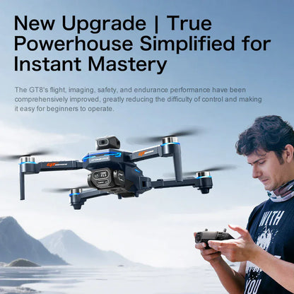 GT8 Brushless Drone 4K/6K/8K Camera - Obstacle Avoidance & Screen Controller GT8 Drone 6K /8K HD Camera Obstacle Avoidance Aerial Photography Brushless Drone with Screen Foldable RC Drone four-axis Drone
