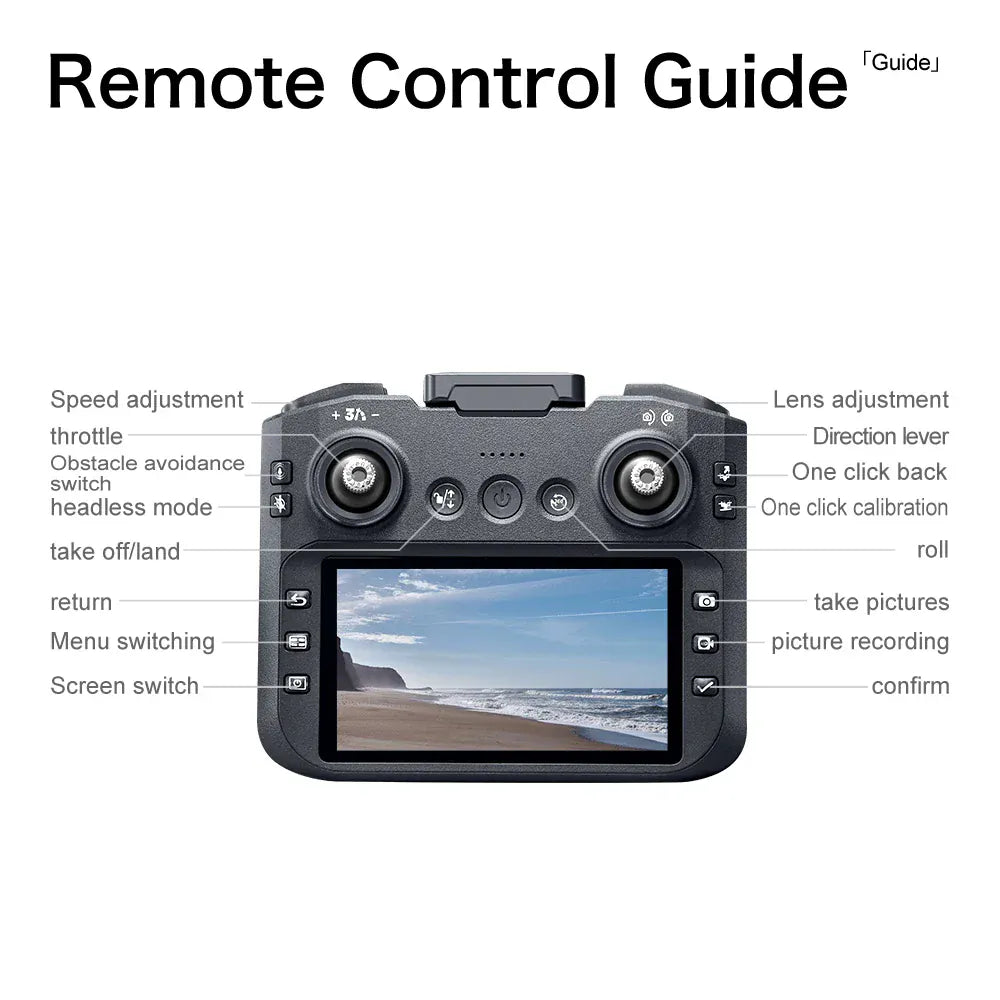 GT8 Brushless Drone 4K/6K/8K Camera - Obstacle Avoidance & Screen Controller GT8 Drone 6K /8K HD Camera Obstacle Avoidance Aerial Photography Brushless Drone with Screen Foldable RC Drone four-axis Drone