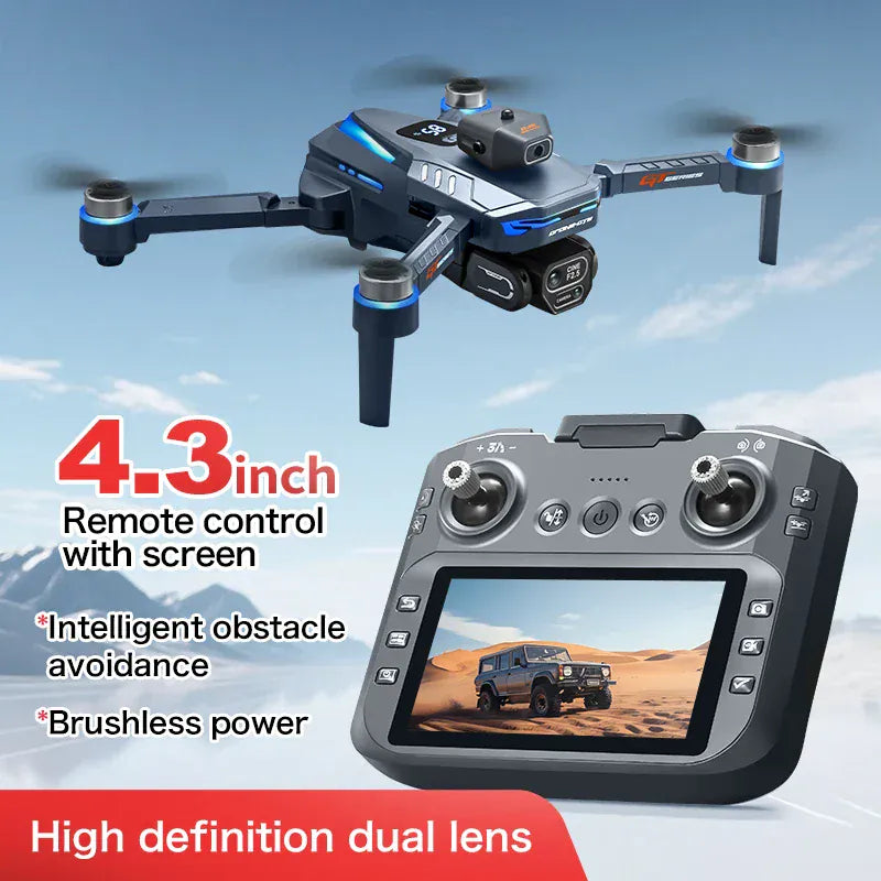 GT8 Brushless Drone 4K/6K/8K Camera - Obstacle Avoidance & Screen Controller GT8 Drone 6K /8K HD Camera Obstacle Avoidance Aerial Photography Brushless Drone with Screen Foldable RC Drone four-axis Drone