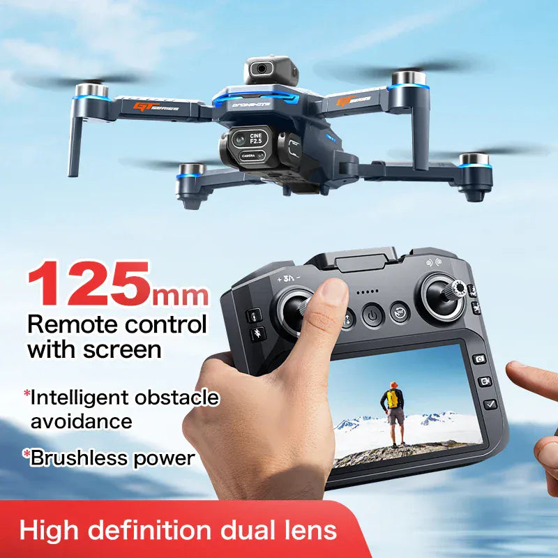 GT8 Brushless Drone 4K/6K/8K Camera - Obstacle Avoidance & Screen Controller GT8 Drone 6K /8K HD Camera Obstacle Avoidance Aerial Photography Brushless Drone with Screen Foldable RC Drone four-axis Drone