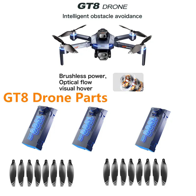 GT8 Drone Battery 3.7V 1300MAH Battery/Propeller USB For GT8 Brushless Drone GT8MAX Drone Battery Blades GT8 Dron Battery Blades GT8 Drone Battery 3.7V 1300MAH Battery/Propeller USB For GT8 Brushless Drone GT8MAX Drone Battery Blades GT8 Dron Battery Blades