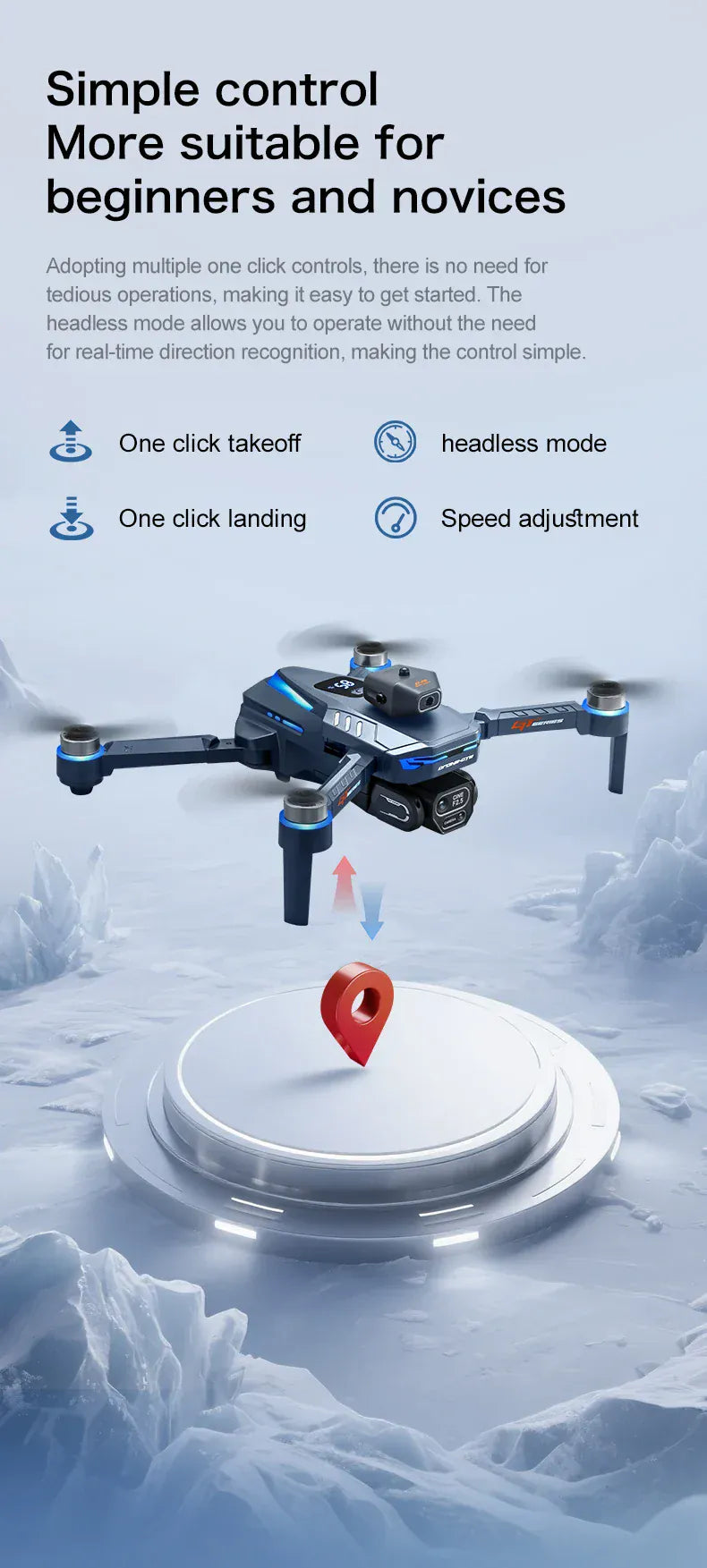 GT8 Drone 8K with Built-In Screen - Brushless Motor & LED Lights GT8 Drone with Screen 8K HD Camera WIFI Brushless Aerial photography quadcopter battery power display colourful lights RC dron