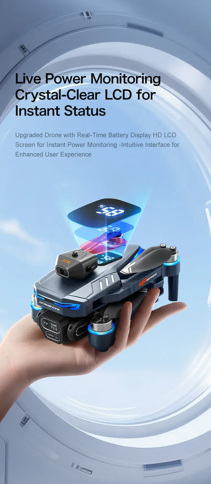 GT8 Drone 8K with Built-In Screen - Brushless Motor & LED Lights GT8 Drone with Screen 8K HD Camera WIFI Brushless Aerial photography quadcopter battery power display colourful lights RC dron