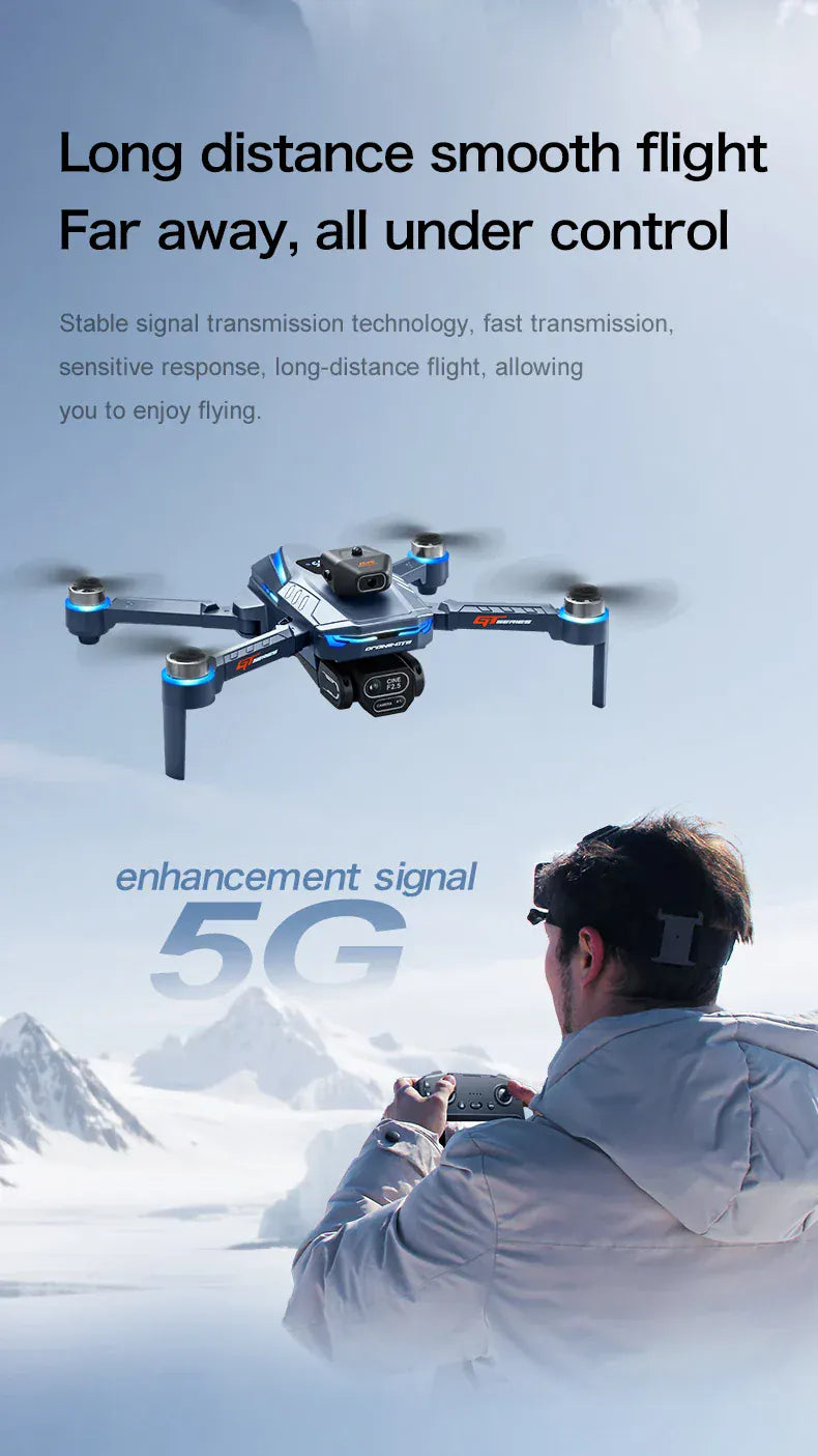 GT8 Drone 8K with Built-In Screen - Brushless Motor & LED Lights GT8 Drone with Screen 8K HD Camera WIFI Brushless Aerial photography quadcopter battery power display colourful lights RC dron