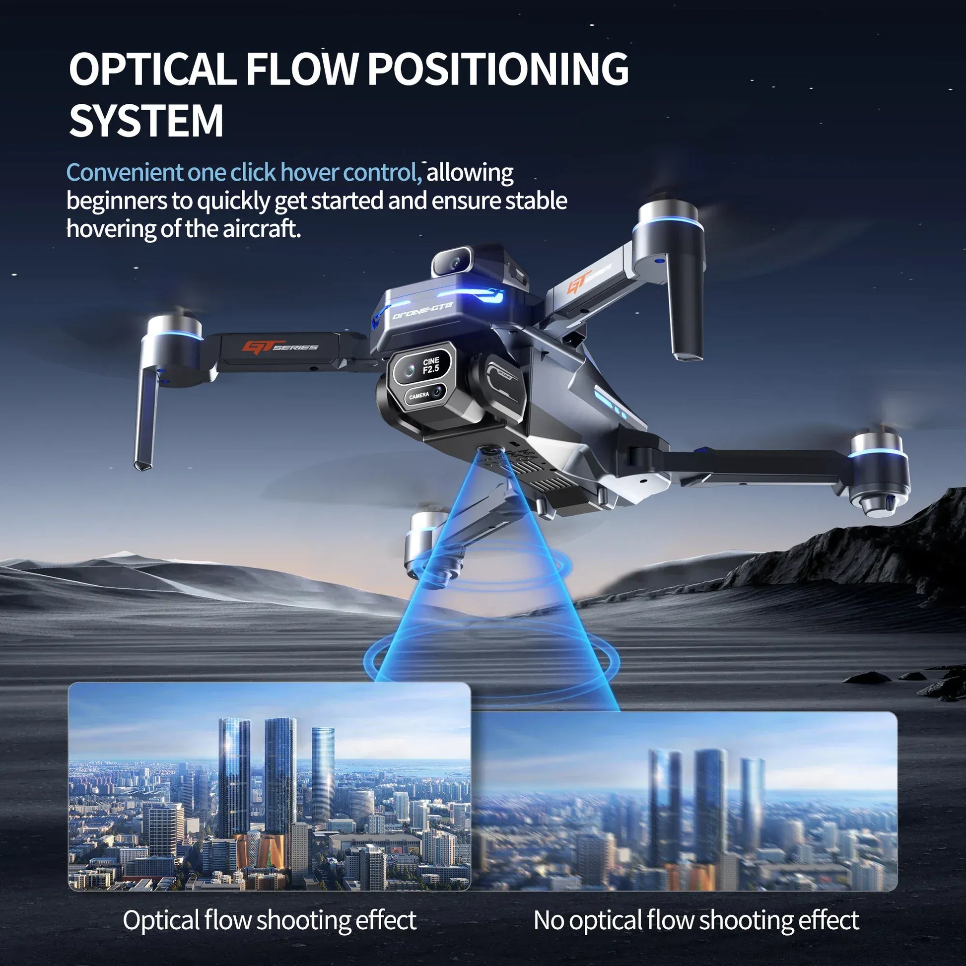 GT8 Drone 8K with Built-In Screen - Brushless Motor & LED Lights GT8 Drone with Screen 8K HD Camera WIFI Brushless Aerial photography quadcopter battery power display colourful lights RC dron