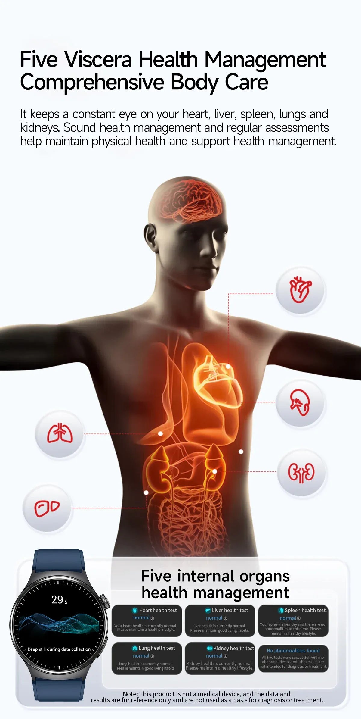 GUHUAVMI ECG Smart Watch – Blood Lipids, Uric Acid & Body Analysis | Wahooly GUHUAVMI ECG Health Smart Watch – Blood Lipids, Uric Acid & Body Analysis
