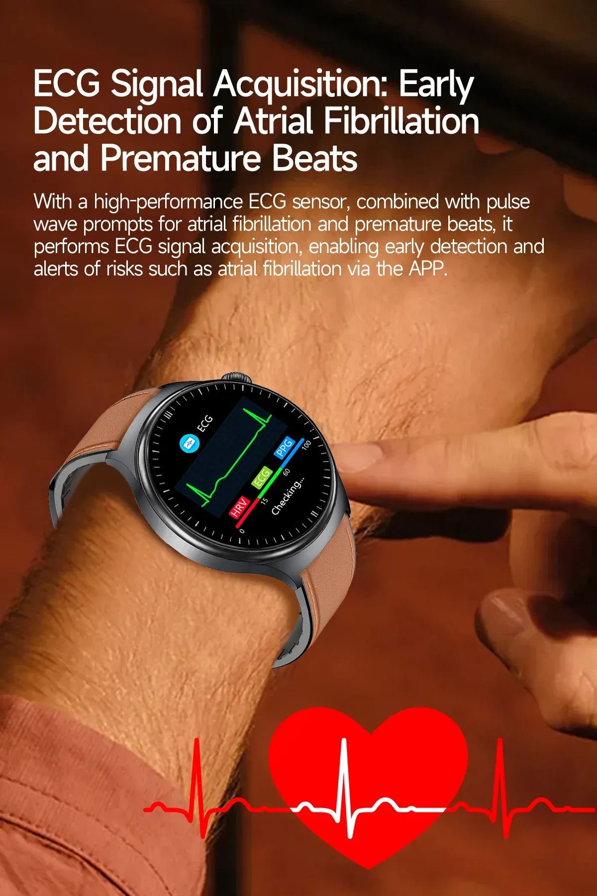 GUHUAVMI ECG Smart Watch – Blood Lipids, Uric Acid & Body Analysis | Wahooly GUHUAVMI ECG Health Smart Watch – Blood Lipids, Uric Acid & Body Analysis