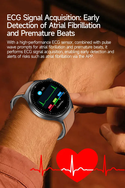 GUHUAVMI ECG Smart Watch – Blood Lipids, Uric Acid & Body Analysis | Wahooly GUHUAVMI ECG Health Smart Watch – Blood Lipids, Uric Acid & Body Analysis
