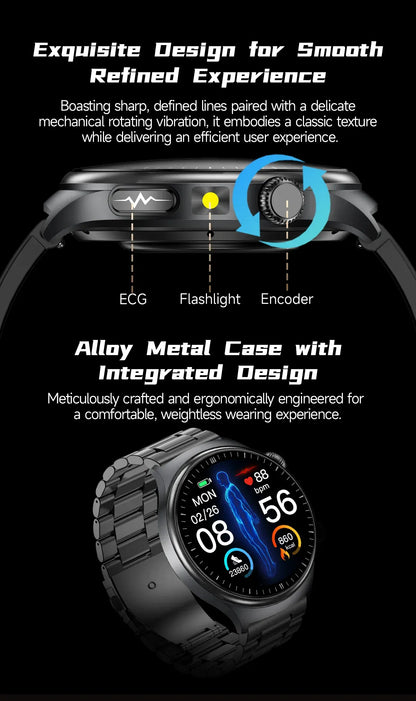GUHUAVMI ECG Smart Watch – Blood Lipids, Uric Acid & Body Analysis | Wahooly GUHUAVMI ECG Health Smart Watch – Blood Lipids, Uric Acid & Body Analysis