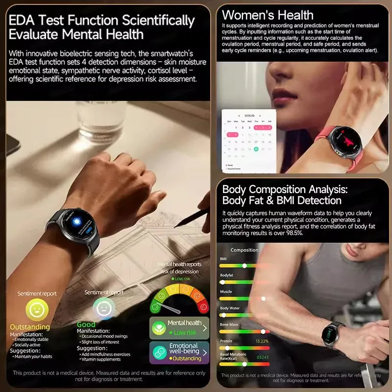 GUHUAVMI ECG Smart Watch – Blood Lipids, Uric Acid & Body Analysis | Wahooly GUHUAVMI ECG Health Smart Watch – Blood Lipids, Uric Acid & Body Analysis