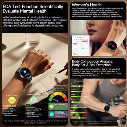 GUHUAVMI ECG Smart Watch – Blood Lipids, Uric Acid & Body Analysis | Wahooly GUHUAVMI ECG Health Smart Watch – Blood Lipids, Uric Acid & Body Analysis