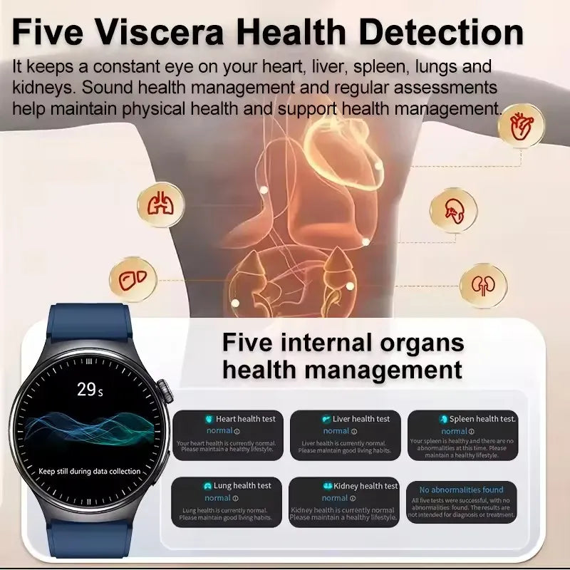 GUHUAVMI ECG Smart Watch – Blood Lipids, Uric Acid & Body Analysis | Wahooly GUHUAVMI ECG Health Smart Watch – Blood Lipids, Uric Acid & Body Analysis
