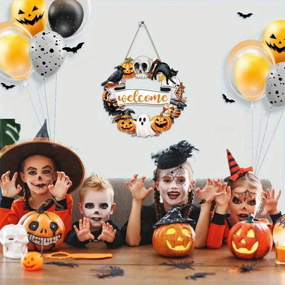 Halloween Black Cat Wooden Sign – Spooky Decorative Plaque for Home & Porch Halloween Black Cat Wooden Sign – Spooky 2D Decorative Plaque for Home & Porch
