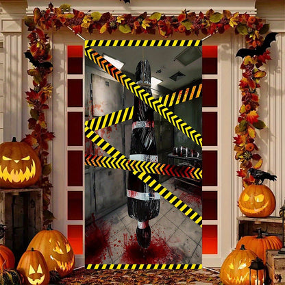 Halloween Door Cover Hanging Decoration | Spooky Background Cloth 180x90cm (71” x 35”) Halloween Door Cover Hanging Decoration – Spooky Background Cloth | 180x90cm (71” x 35”)