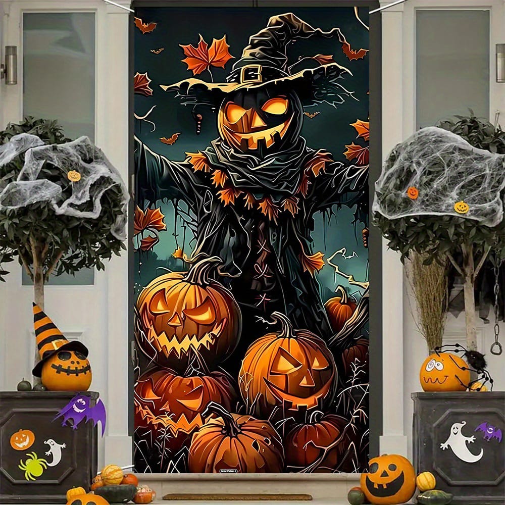 Halloween Door Cover Hanging Decoration | Spooky Background Cloth 180x90cm (71” x 35”) Halloween Door Cover Hanging Decoration – Spooky Background Cloth | 180x90cm (71” x 35”)