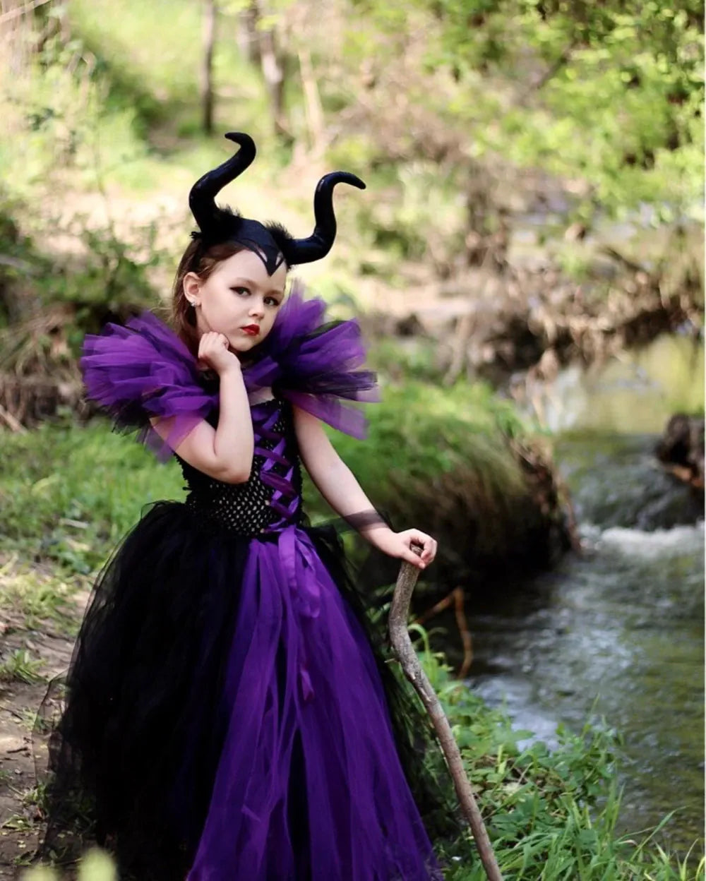 Halloween Evil Queen Costume for Kids Carnival Party Dress Up Outfit Purple Black Witch Costume for Girls Fancy Tulle Tutu Dress Halloween Evil Queen Costume for Kids Carnival Party Dress Up Outfit Purple Black Witch Costume for Girls Fancy Tulle Tutu Dress