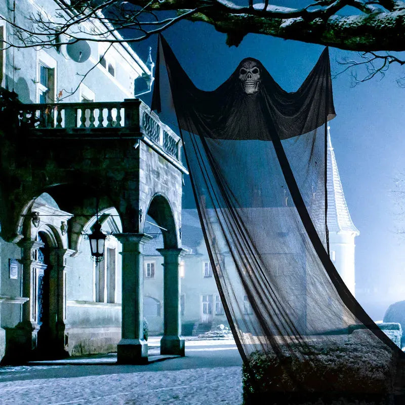 Halloween Hanging Ghost Decoration Scary Skeleton Ghost Spooky With Creepy Sound And Glowing Mask Home Outside Yard Halloween Hanging Ghost Decoration Scary Skeleton Ghost Spooky With Creepy Sound And Glowing Mask Home Outside Yard